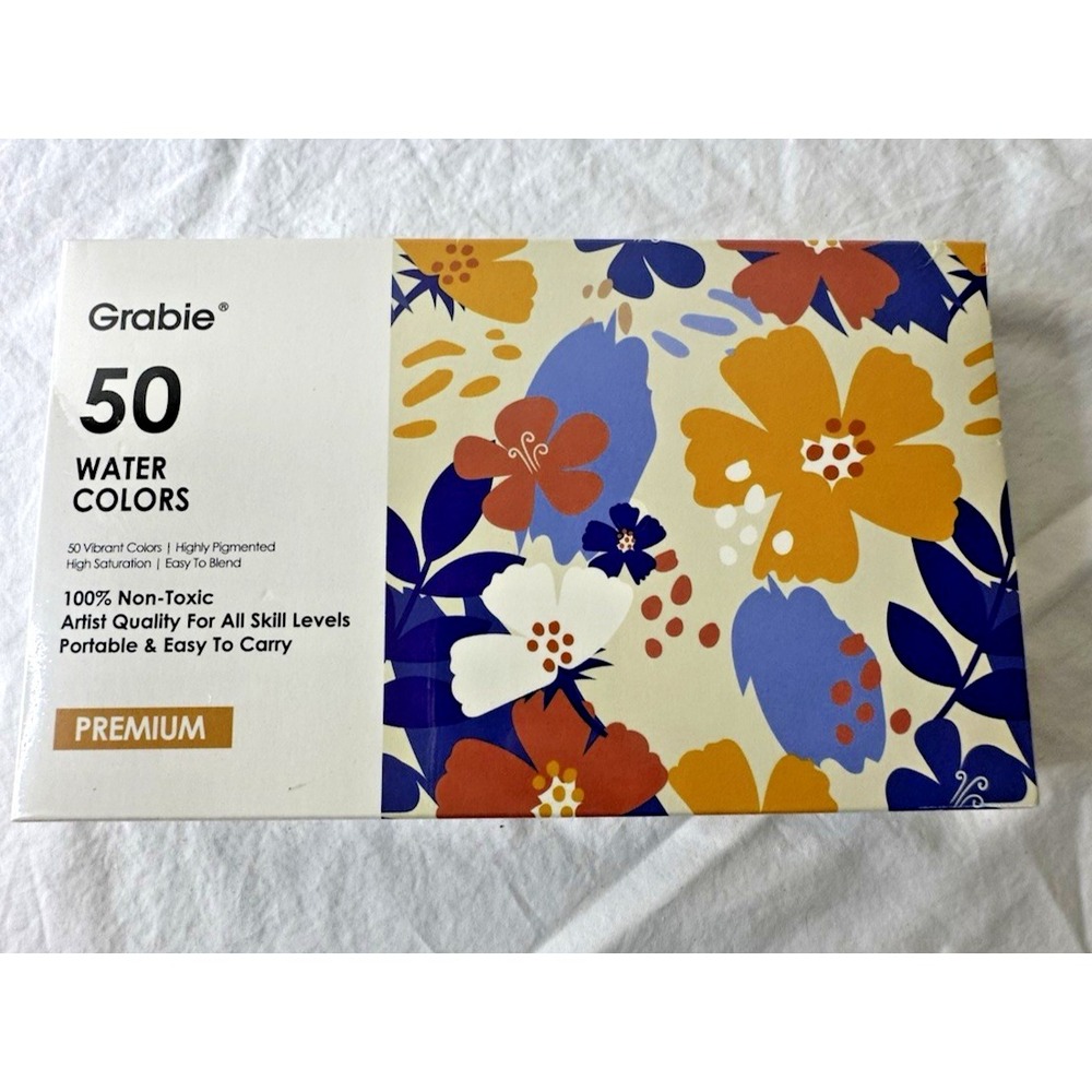 NewGrabie 50 Water Color Paints Premium Non Toxic Artist Quality Portable
